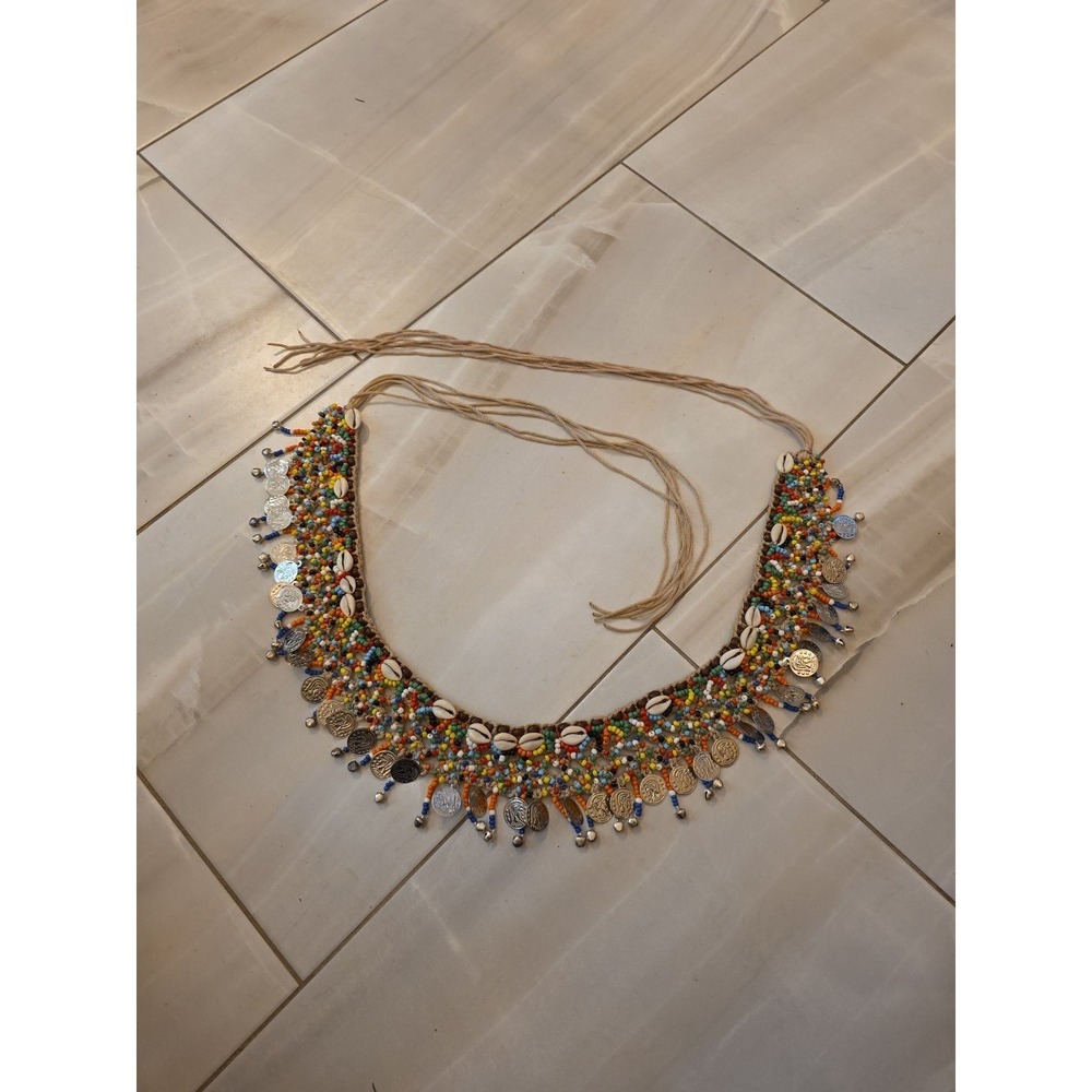 LUXURY Professional Sexy Belly Dance Hip Scarf Coin Chain Belt Handmade Costume